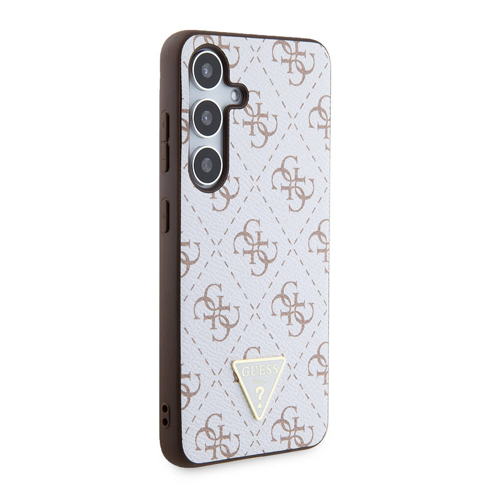 Futrola za Samsung Galaxy S24+ S926, Guess, 4G Triangle Logo, Bijela