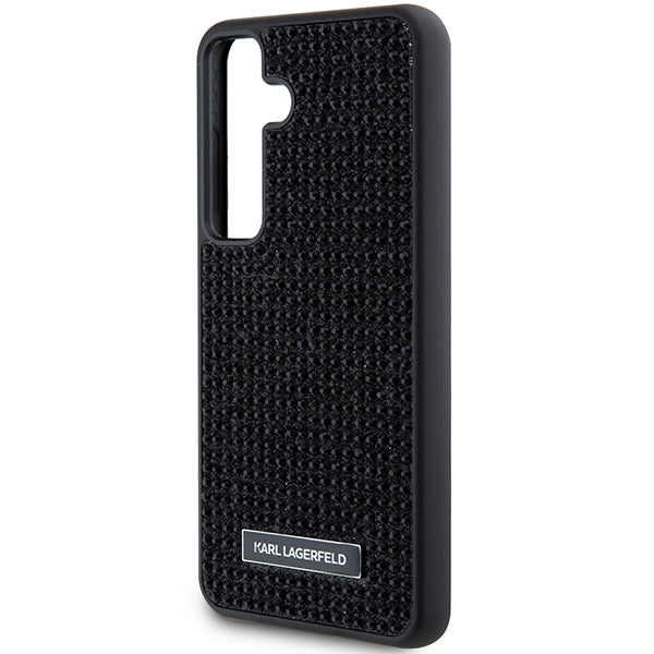 Futrola za Samsung Galaxy S24+ S926, Karl Lagerfeld, Rhinestone Metal Plate, Crna