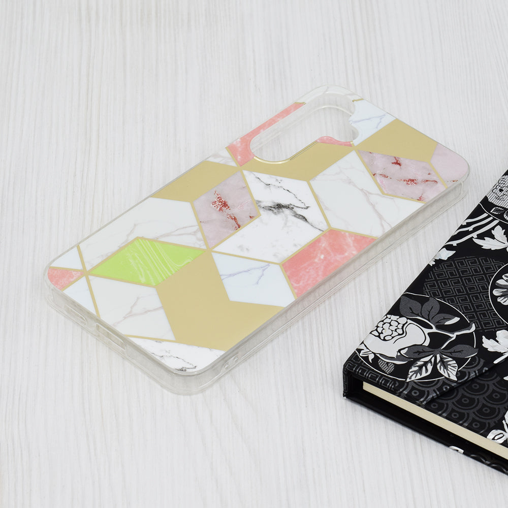Maska za Samsung Galaxy S24+ S926, Techsuit, Marble, Ljubičasta