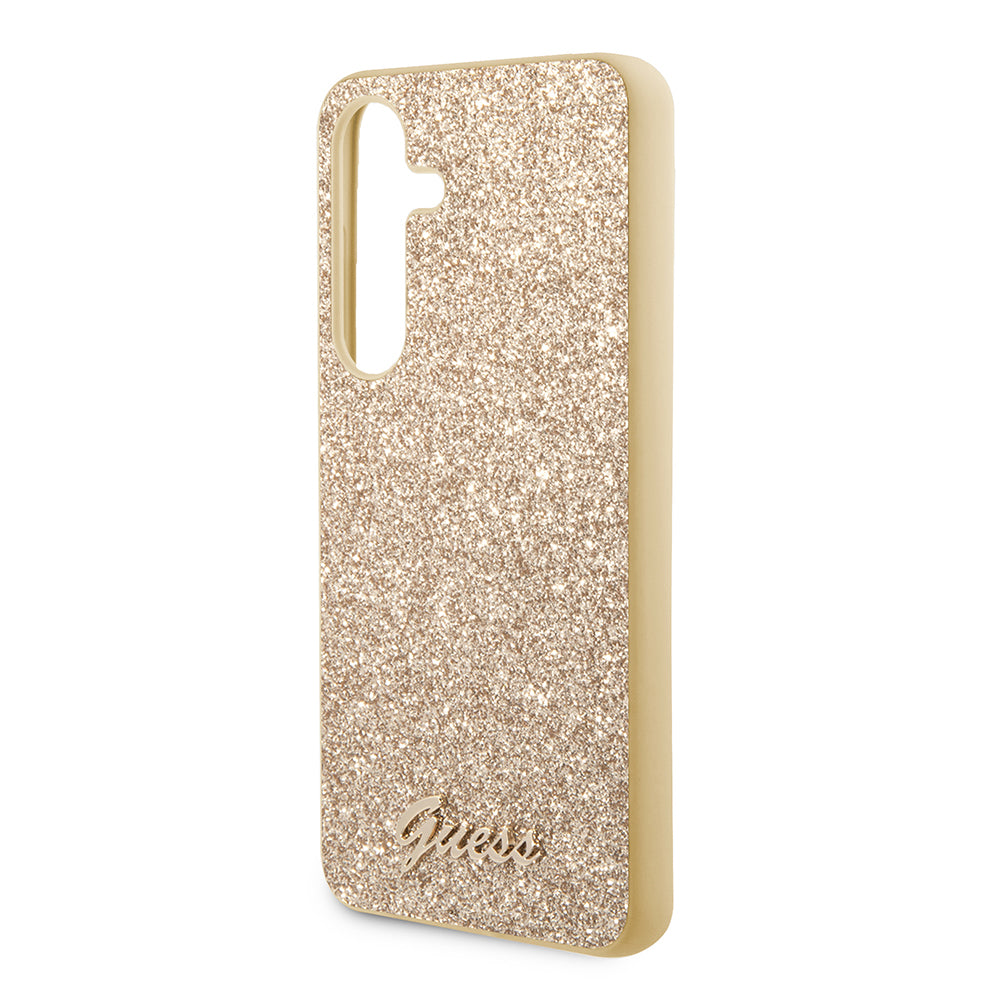 Futrola za Samsung Galaxy S24 S921, Guess, Glitter Script, Zlatna