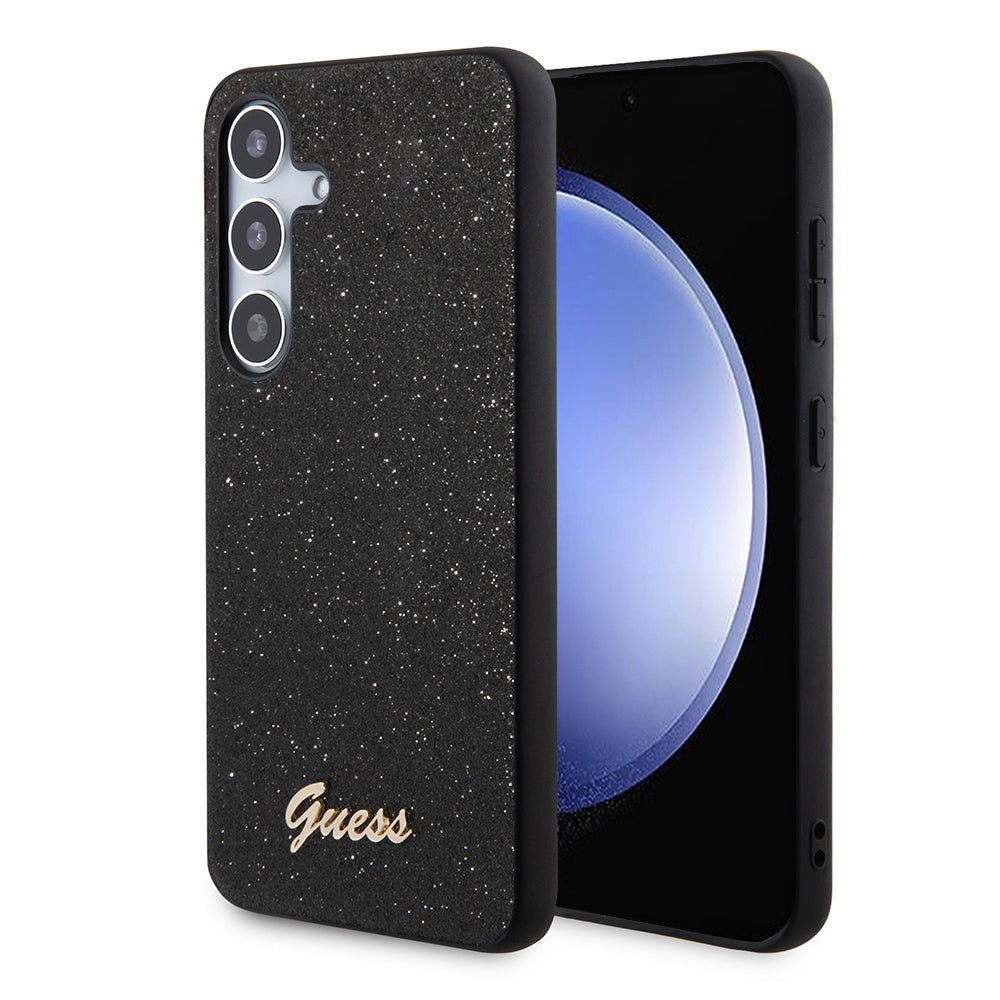 Futrola za Samsung Galaxy S24 S921, Guess, Glitter Script, Crna