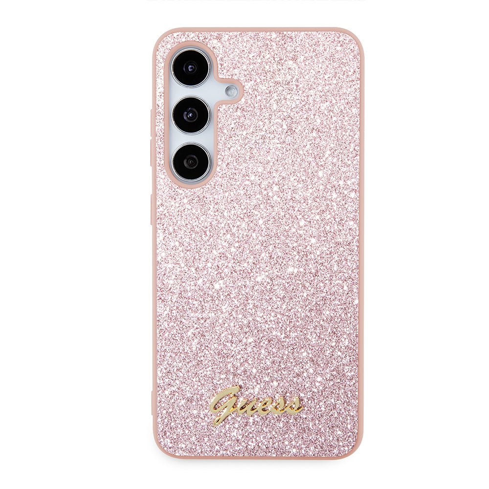 Futrola za Samsung Galaxy S24 S921, Guess, Glitter Script, Roza