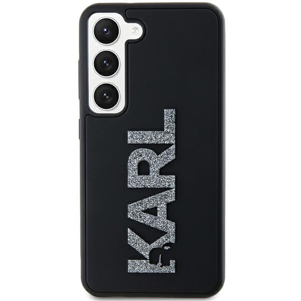 Futrola za Samsung Galaxy S24 S921, Karl Lagerfeld, 3D Rubber Glitter Logo, Crna