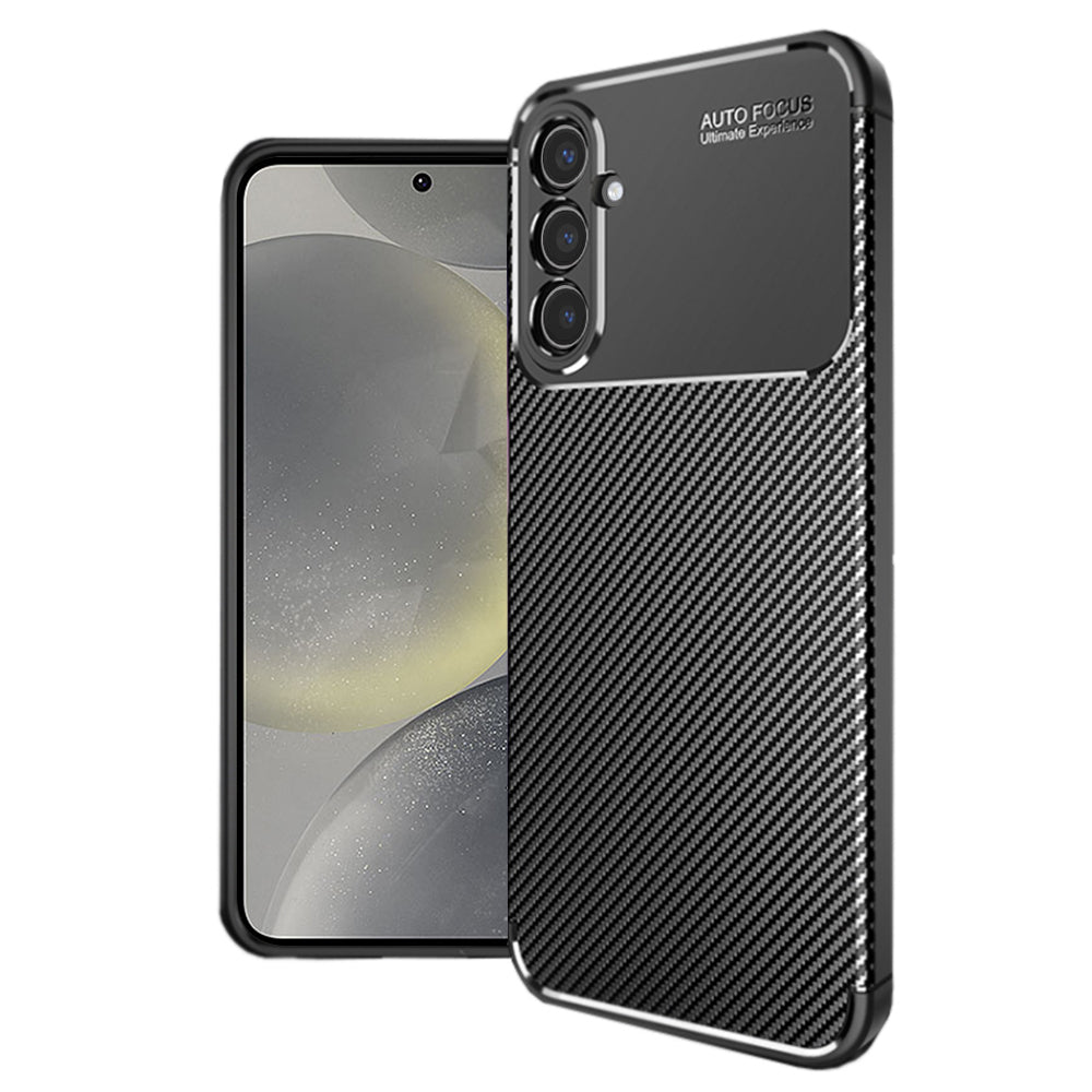 Maska za Samsung Galaxy S24 S921, Techsuit, CarbonFiber, Crna