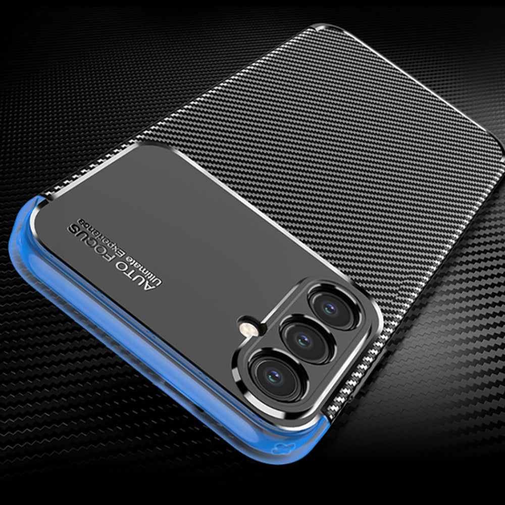 Maska za Samsung Galaxy S24 S921, Techsuit, CarbonFiber, Crna