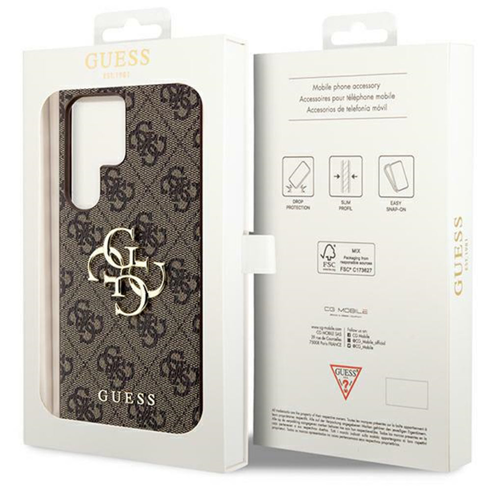 Futrola za Samsung Galaxy S24 Ultra S928, Guess, 4G Big Logo, Smeđa