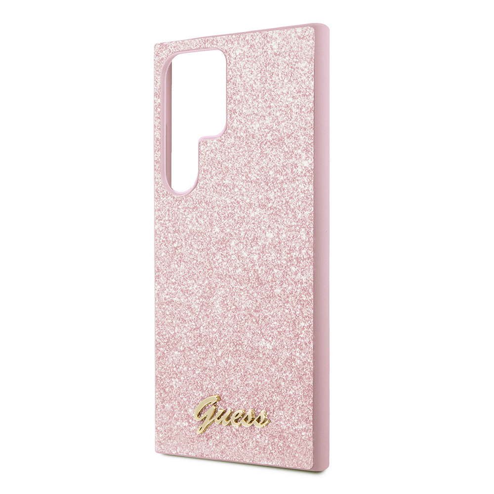 Futrola za Samsung Galaxy S24 Ultra S928, Guess, Glitter Script, Roza