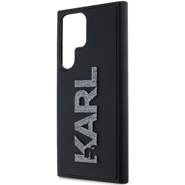 Futrola za Samsung Galaxy S24 Ultra S928, Karl Lagerfeld, 3D Rubber Glitter Logo, Crna