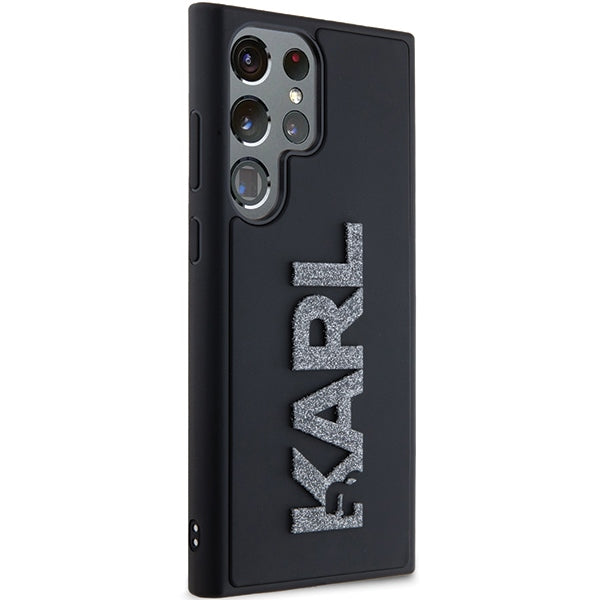Futrola za Samsung Galaxy S24 Ultra S928, Karl Lagerfeld, 3D Rubber Glitter Logo, Crna
