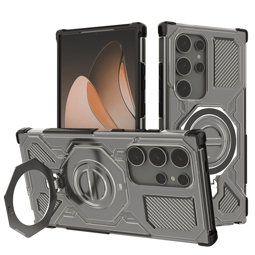 Maska za Samsung Galaxy S24 Ultra S928, Techsuit, Carbon Shield Pro, dimna siva