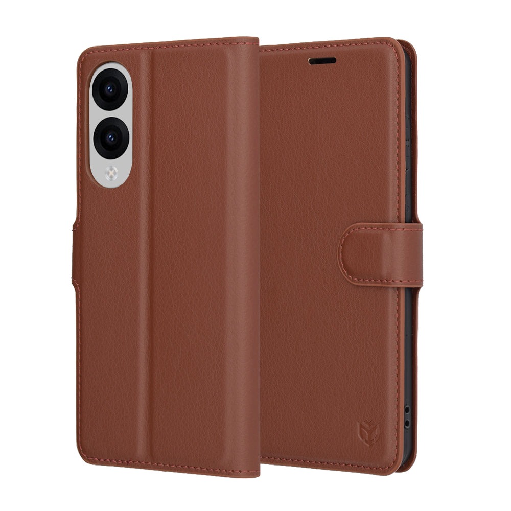 Futrola za Samsung Galaxy S25 Edge S937, Techsuit, Kožna Folio, Smeđa
