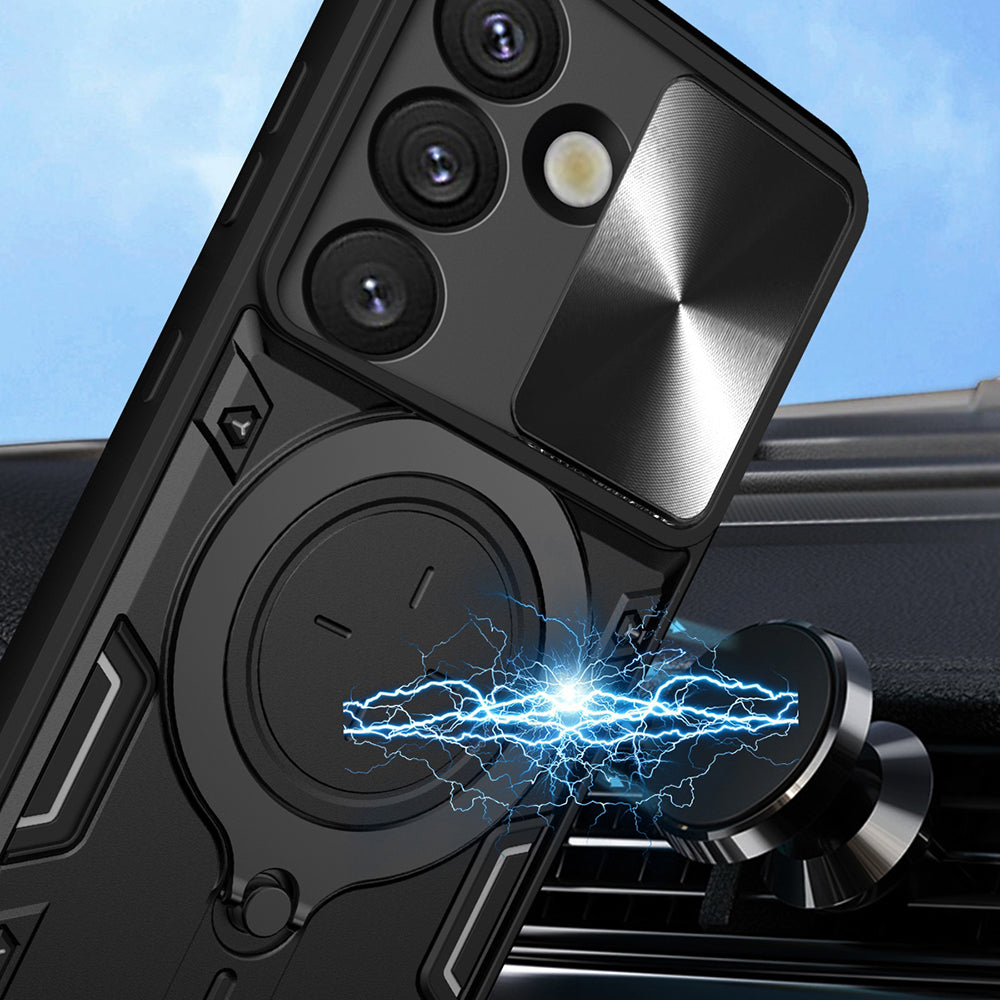 Futrola za Samsung Galaxy S25 FE, Techsuit, CamGuard Pro, Ljubičasta