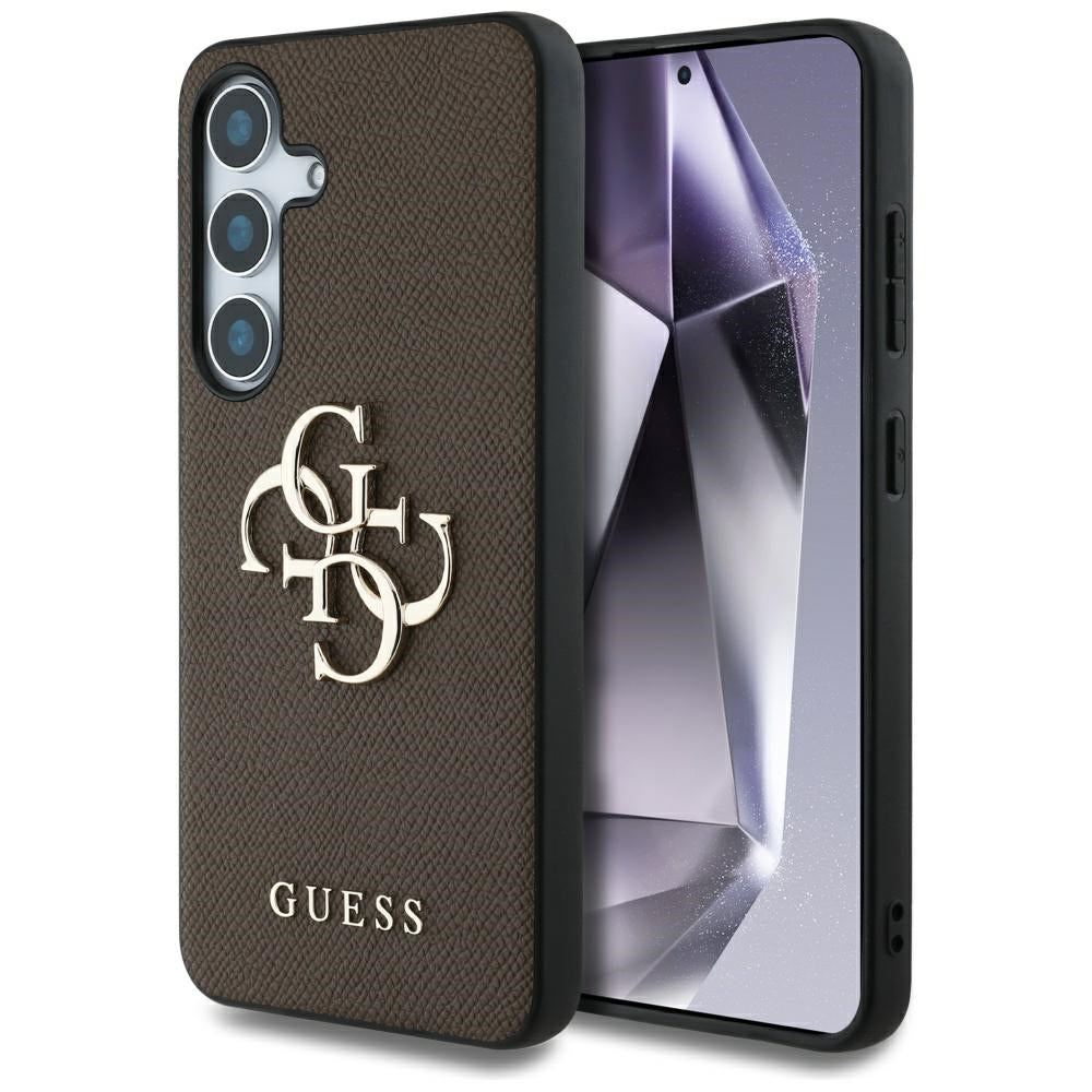 Futrola za Samsung Galaxy S25+ S936, Guess, 4G Grained Big and Classic Logo, smeđa