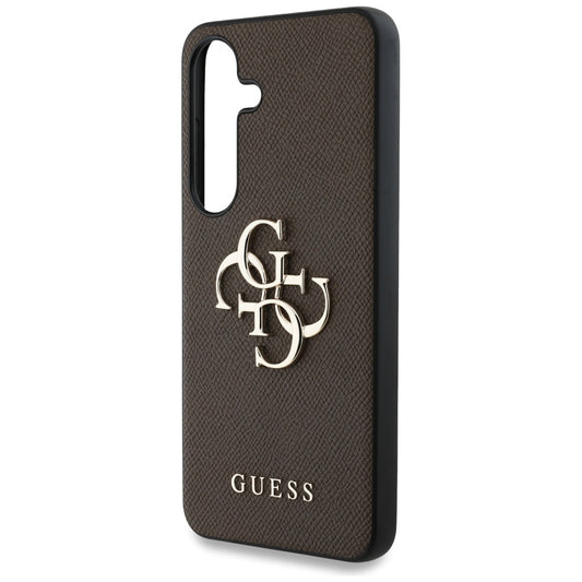 Futrola za Samsung Galaxy S25+ S936, Guess, 4G Grained Big and Classic Logo, smeđa