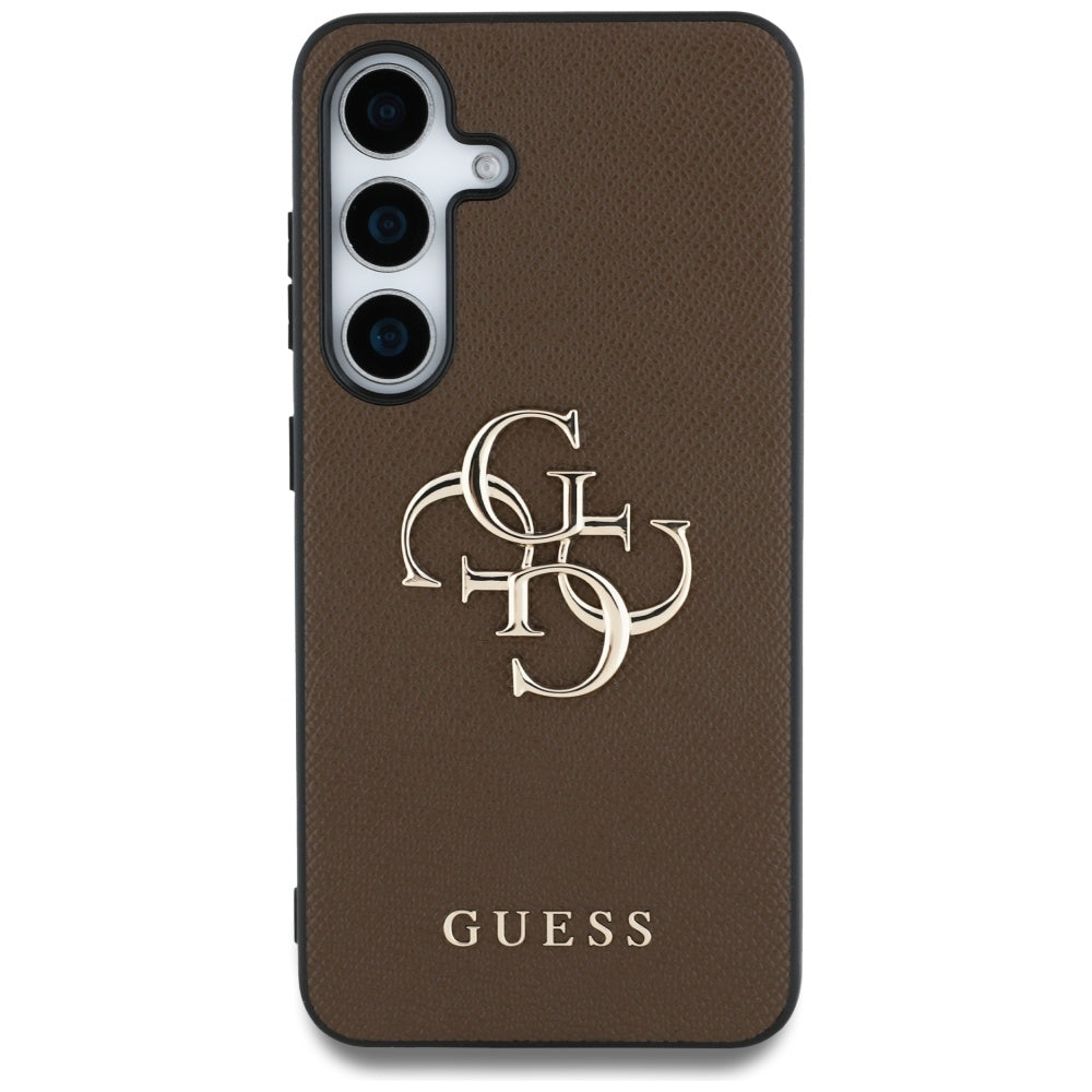 Futrola za Samsung Galaxy S25+ S936, Guess, 4G Grained Big and Classic Logo, smeđa