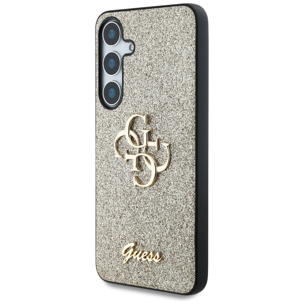 Futrola za Samsung Galaxy S25+ S936, Guess, Glitter Big 4G Script, Zlatna