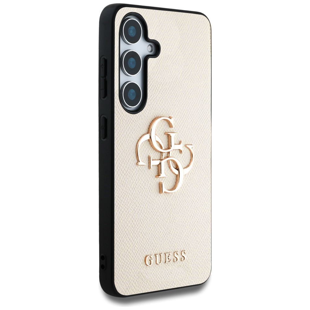 Futrola za Samsung Galaxy S25 S931, Guess, 4G Grained Big and Classic Logo, Bež
