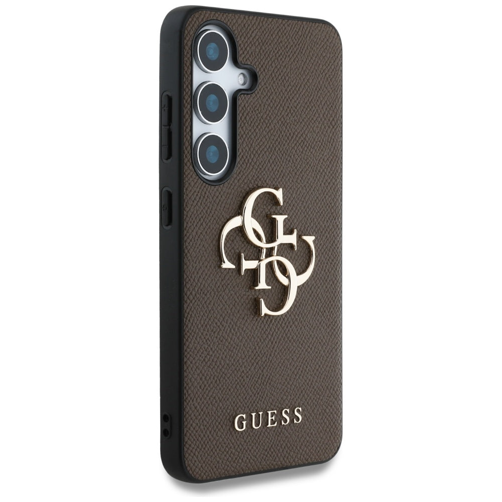 Futrola za Samsung Galaxy S25 S931, Guess, 4G Grained Big and Classic Logo, smeđa