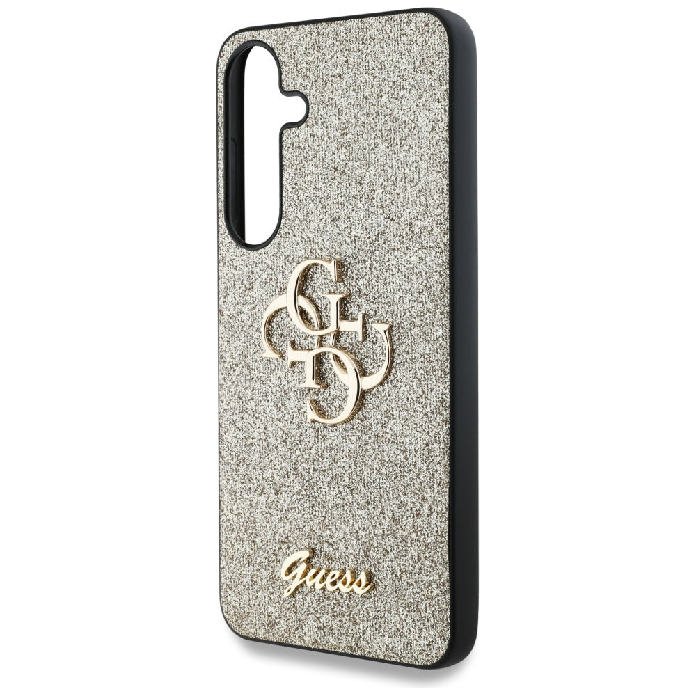 Futrola za Samsung Galaxy S25 S931, Guess, Glitter Big 4G Script, Zlatna
