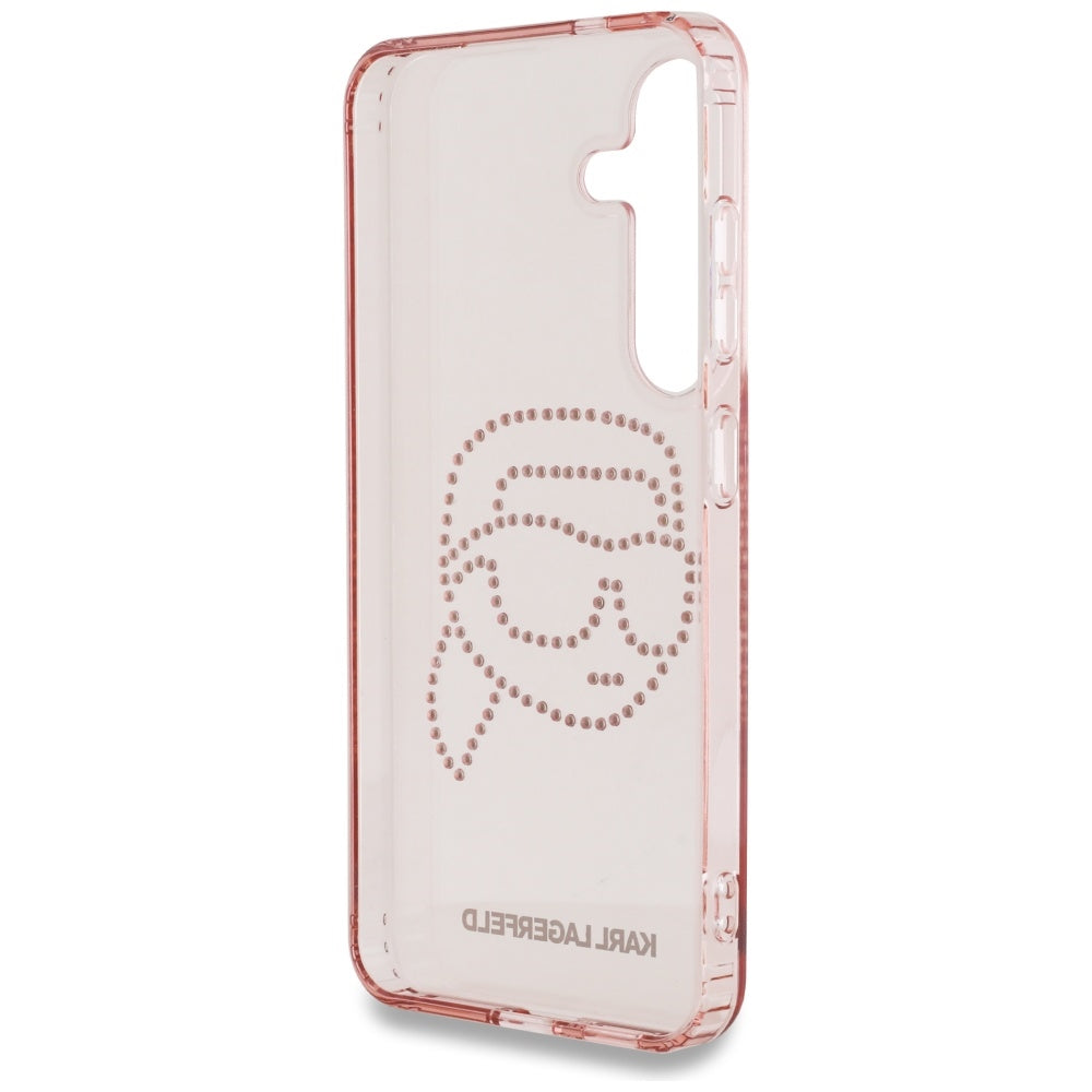 Futrola za Samsung Galaxy S25 S931, Karl Lagerfeld, IML Rhinestones Karl's Head, Roza