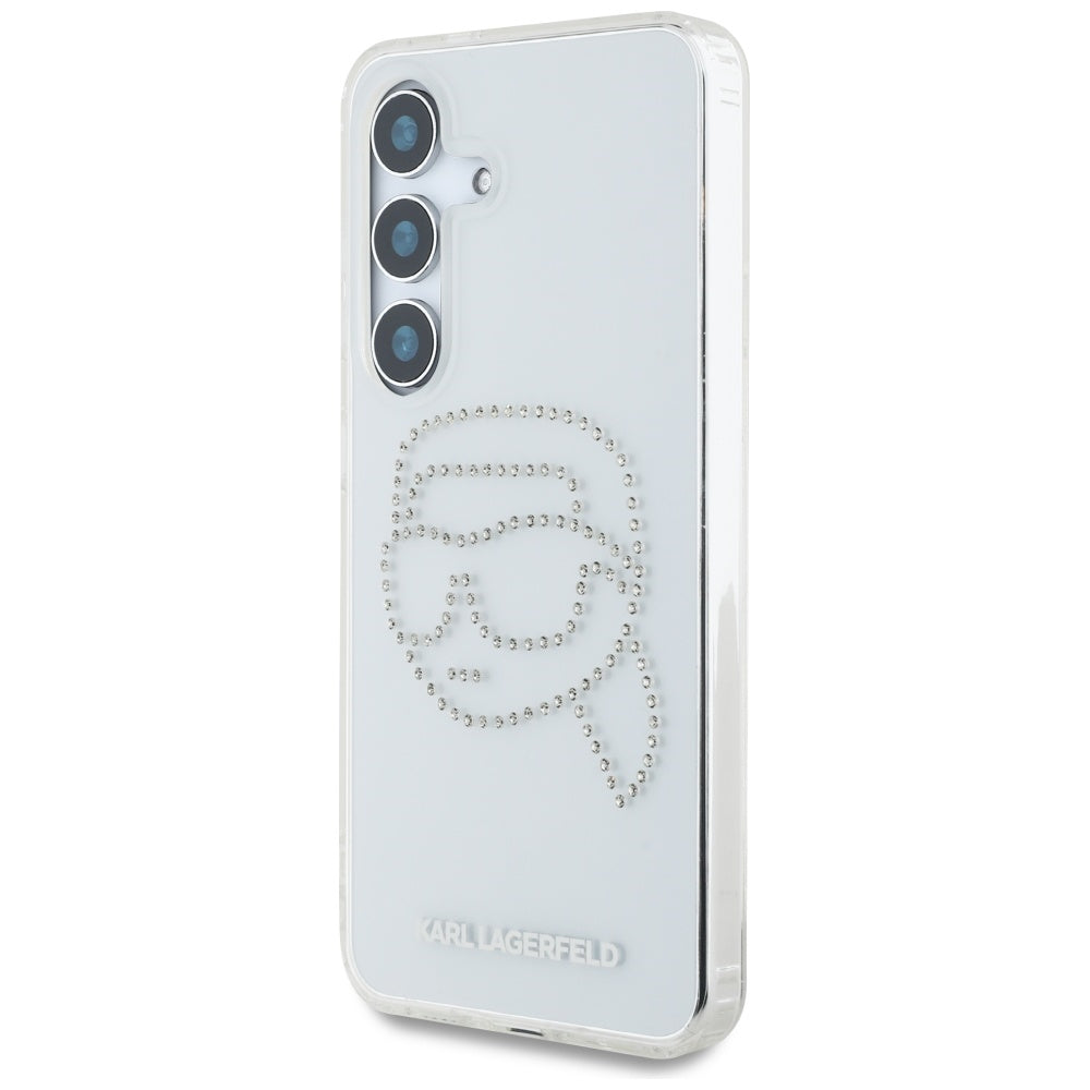 Futrola za Samsung Galaxy S25 S931, Karl Lagerfeld, IML Rhinestones Karl's Head, Prozirna