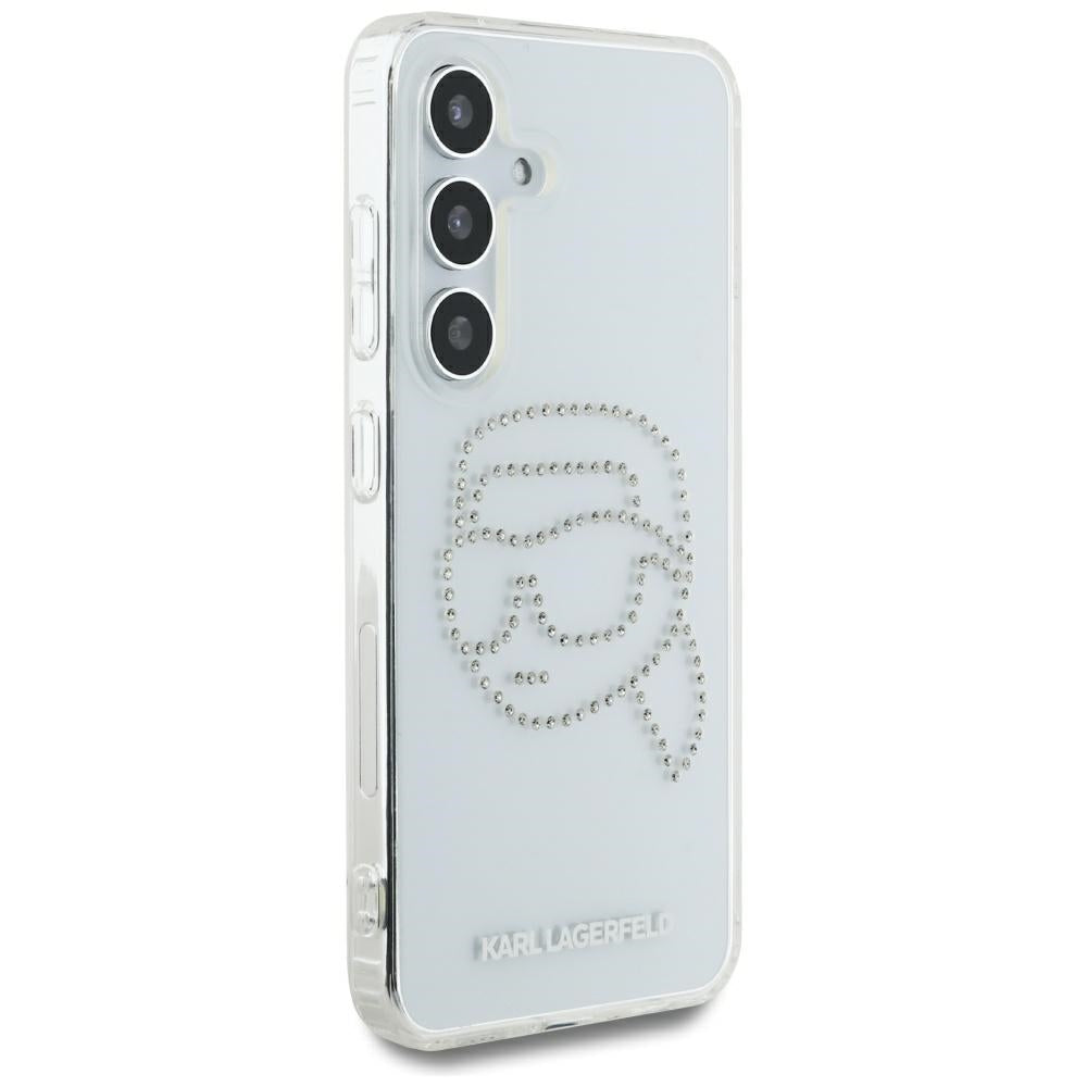 Futrola za Samsung Galaxy S25 S931, Karl Lagerfeld, IML Rhinestones Karl's Head, Prozirna