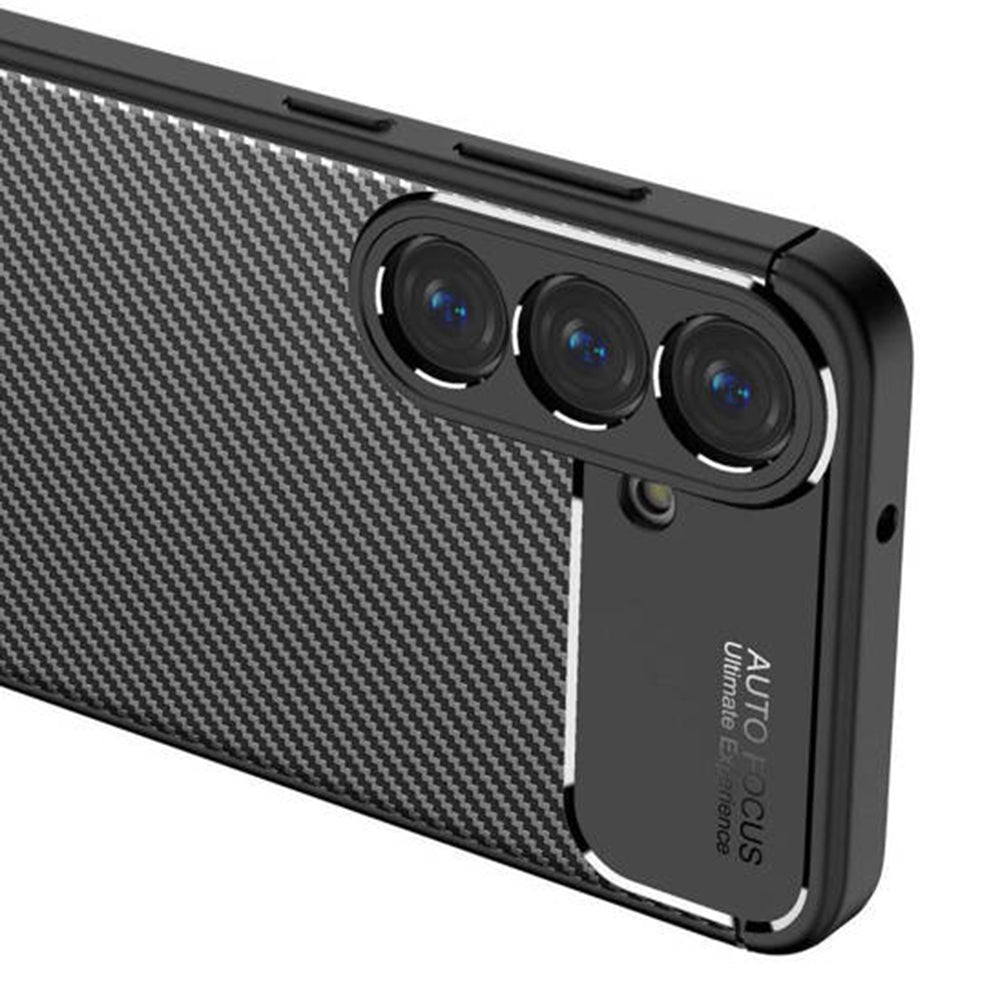 Maska za Samsung Galaxy S25 S931, Techsuit, CarbonFiber, Crna