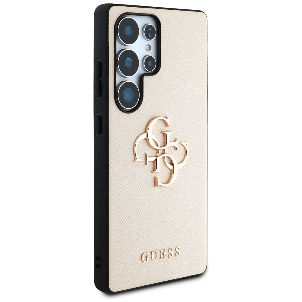 Futrola za Samsung Galaxy S25 Ultra S938, Guess, 4G Grained Big and Classic Logo, Bež