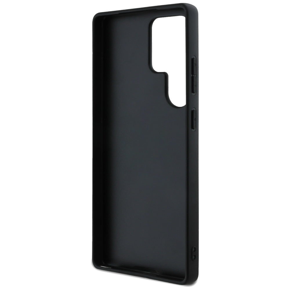 Futrola za Samsung Galaxy S25 Ultra S938, Guess, Grained Hot Stamp 4G Triangle, Crna
