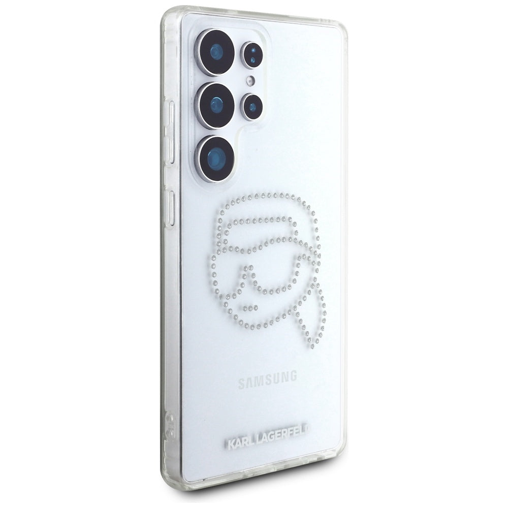 Futrola za Samsung Galaxy S25 Ultra S938, Karl Lagerfeld, IML Rhinestones Karl's Head, Prozirna