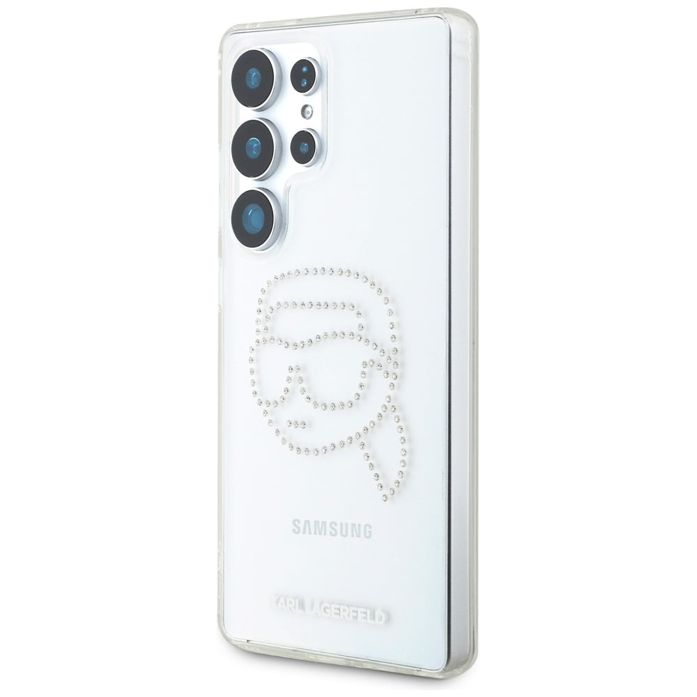 Futrola za Samsung Galaxy S25 Ultra S938, Karl Lagerfeld, IML Rhinestones Karl's Head, Prozirna