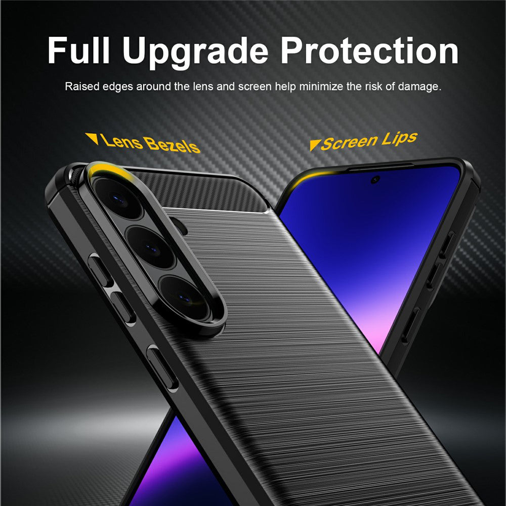 Maska za Samsung Galaxy S26 FE S741 / S25 FE, Techsuit, Karbon, Plava