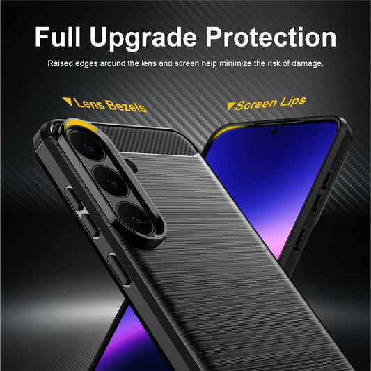 Maska za Samsung Galaxy S26 FE / S25 FE, Techsuit, Karbon, Crna