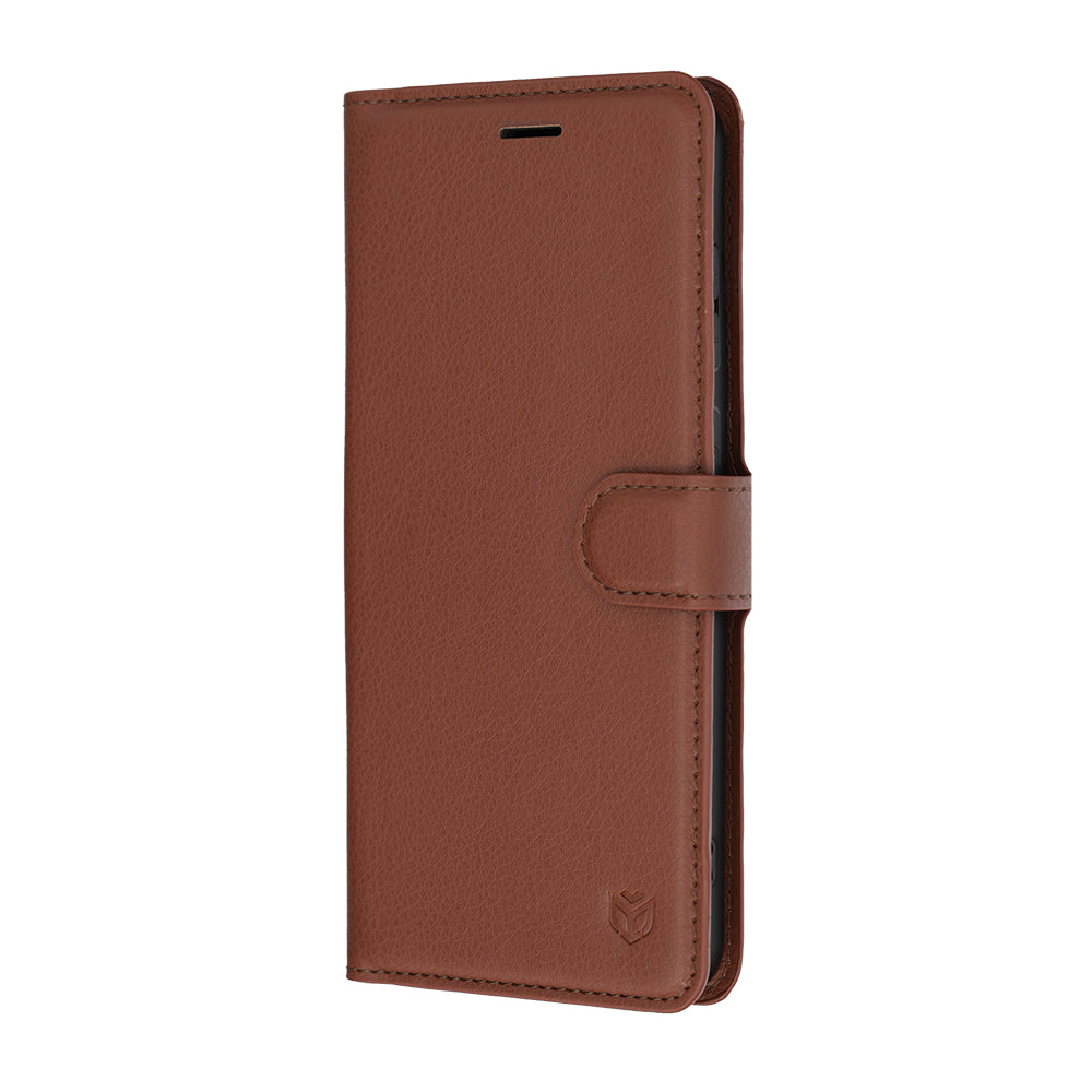 Futrola za Samsung Galaxy S26 FE S741 / S25 FE, Techsuit, Kožna Folio, Smeđa