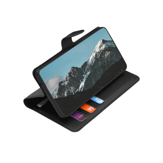 Futrola za Samsung Galaxy S26 FE / S25 FE, Techsuit, Kožna Folio, Crna