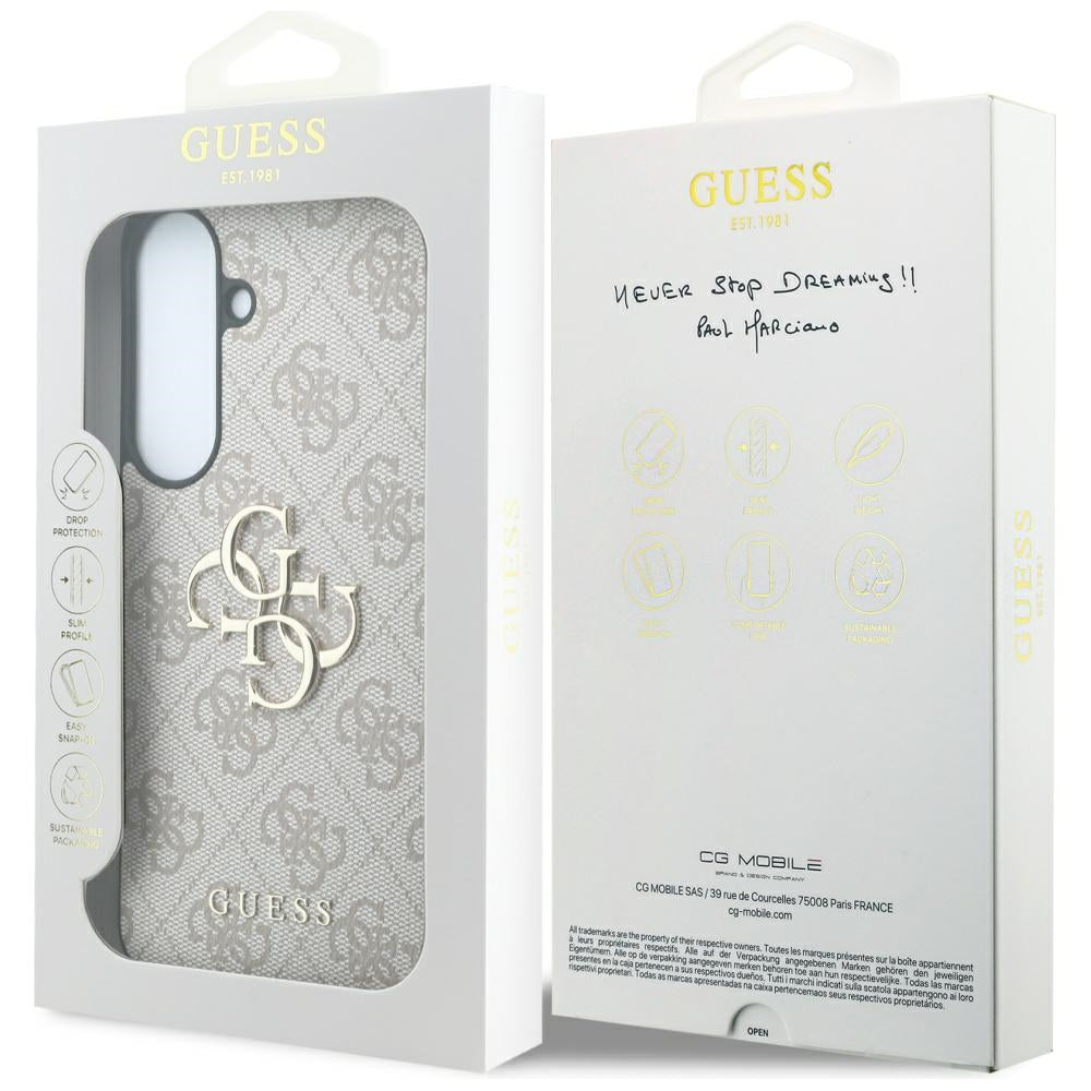 Maska za Samsung Galaxy S26 FE S741, Guess, 4G Metal Logo, Roza