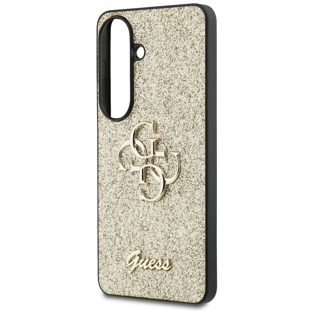 Futrola za Samsung Galaxy S26 S942, Guess, Fixed Glitter Big 4G Metal Frame, Zlatna