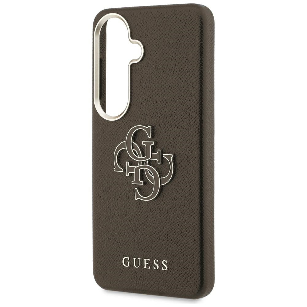 Maska za Samsung Galaxy S26 Plus S947, Guess, 4G Grained Big and Classic Logo, Smeđa