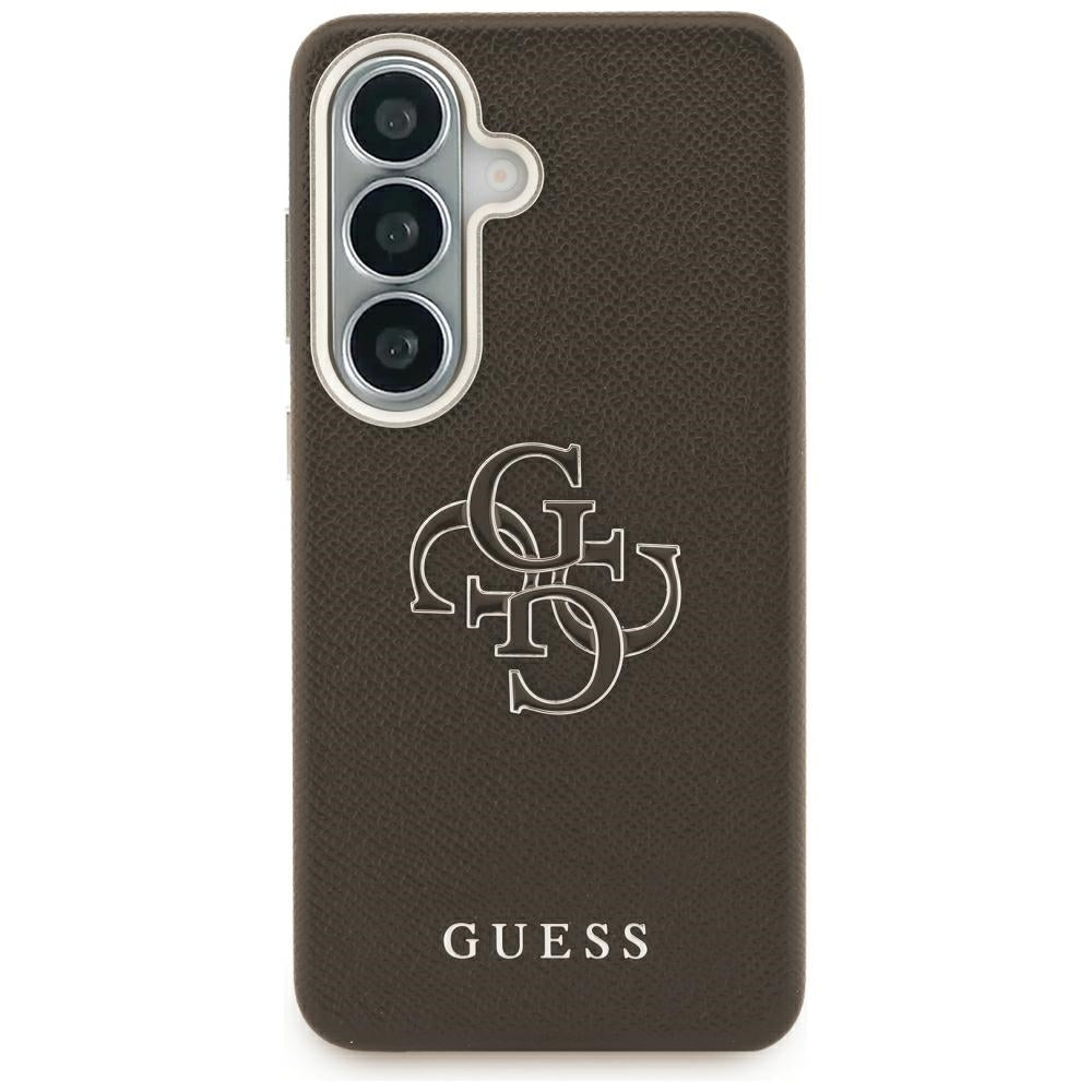 Maska za Samsung Galaxy S26 Plus S947, Guess, 4G Grained Big and Classic Logo, Smeđa
