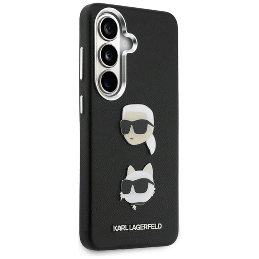 Futrola za Samsung Galaxy S26 Plus S947, Karl Lagerfeld, Saffiano Karl & Choupette's Head Pin, Crna