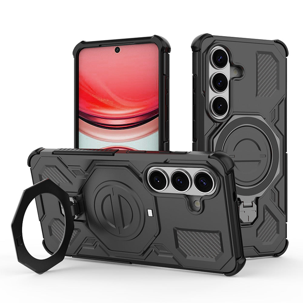 Maska za Samsung Galaxy S26 Plus S947, Techsuit, Carbon Shield Pro, Crna