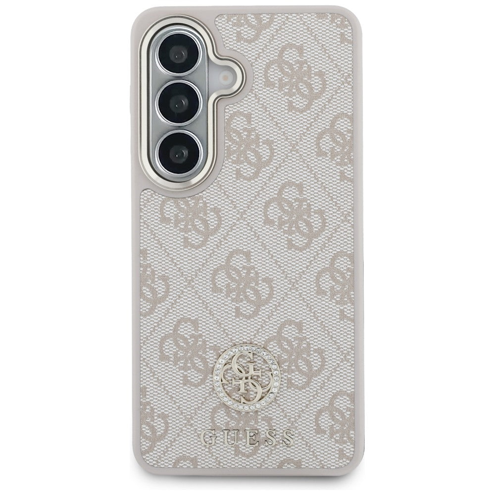 Futrola za Samsung Galaxy S26 S942, GUESS, 4G Big Rhinestone Triangle Strap, Roza