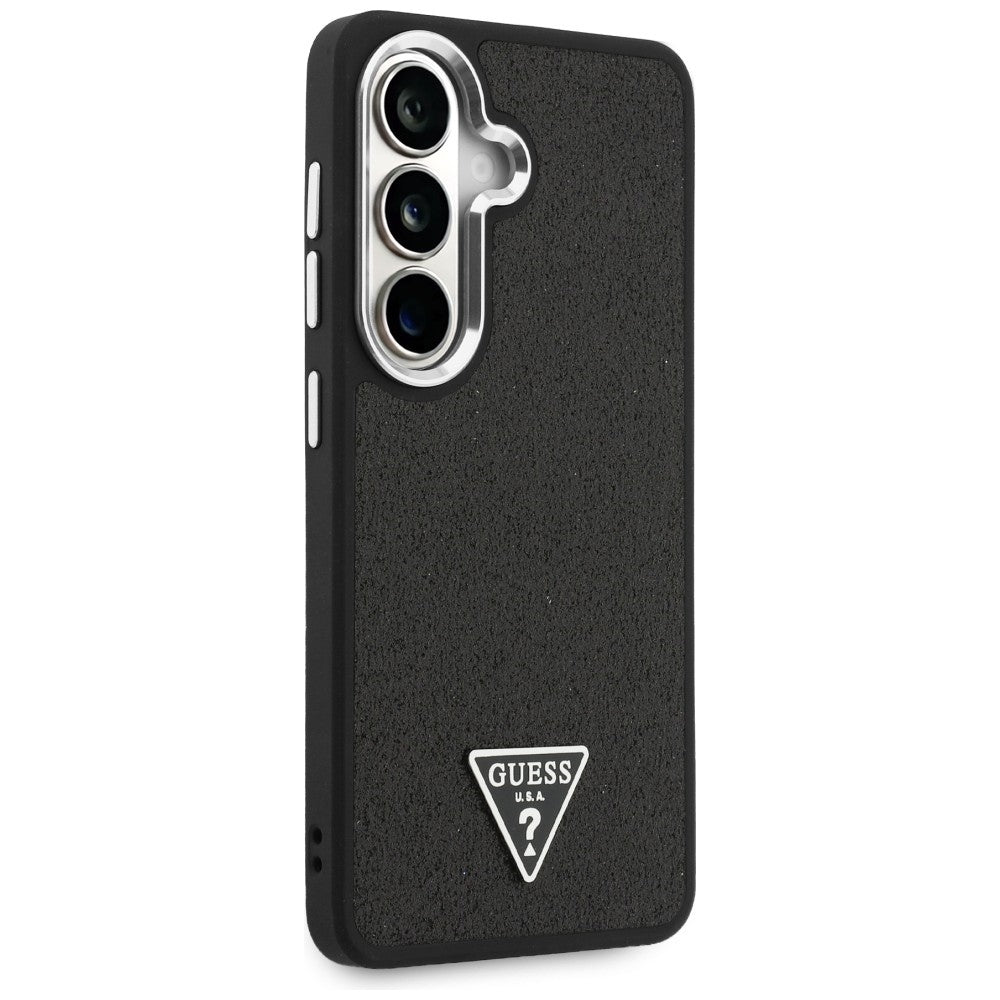 Futrola za Samsung Galaxy S26 S942, Guess, Fixed Glitter Triangle Logo, Crna