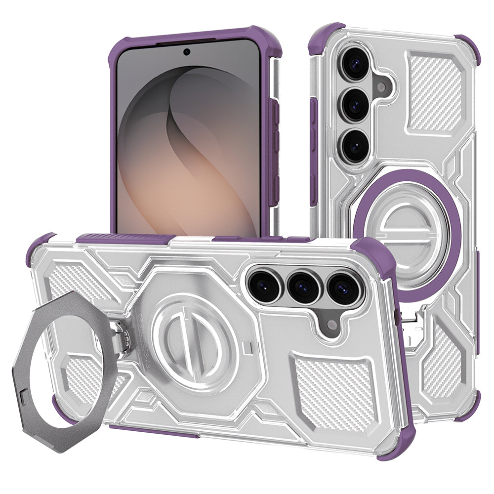 Maska za Samsung Galaxy S26 S942, Techsuit, Carbon Shield Pro, Ljubičasta