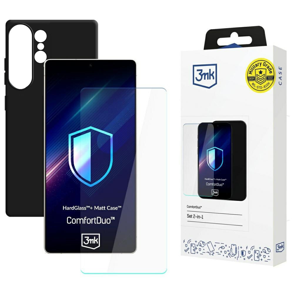 Maska za Samsung Galaxy S26 Ultra S948, 3MK, ComfortDuo, Crna