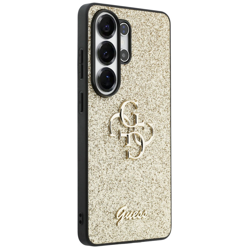 Futrola za Samsung Galaxy S26 Ultra S948, Guess, Fixed Glitter Big 4G Metal Frame, Zlatna