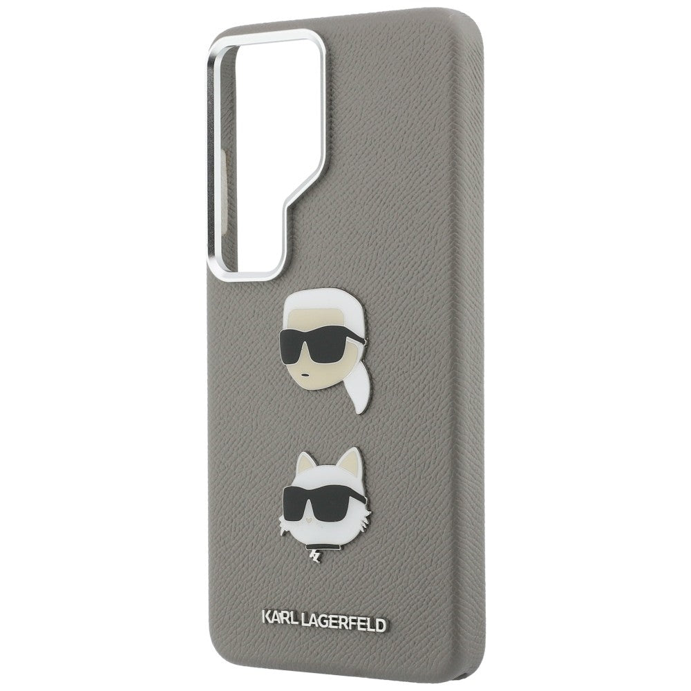 Futrola za Samsung Galaxy S26 Ultra S948, Karl Lagerfeld, Saffiano Karl & Choupette's Head Pin, Siva