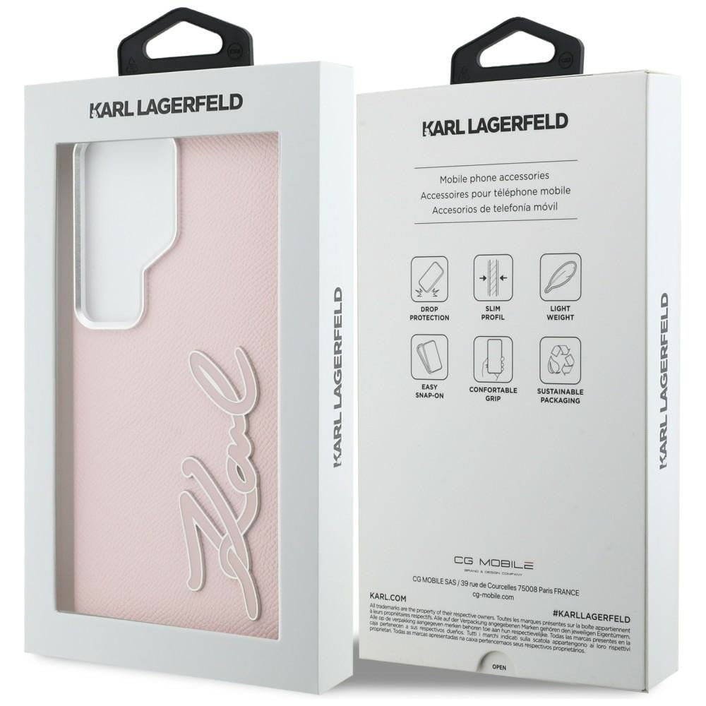 Futrola za Samsung Galaxy S26 Ultra S948, Karl Lagerfeld, Signature Resin Logo, Roza