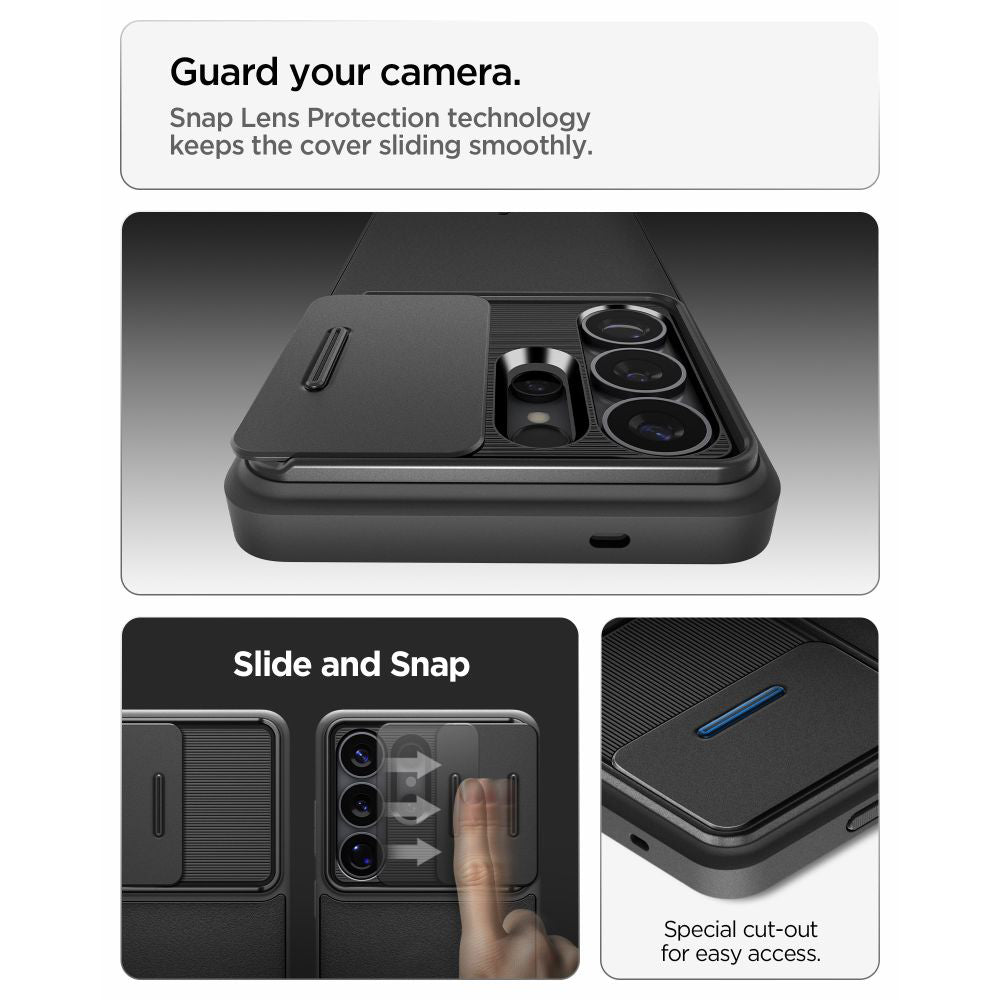Futrola za Samsung Galaxy S26 Ultra S948, Spigen, Optik Armor, Crna ACS10687