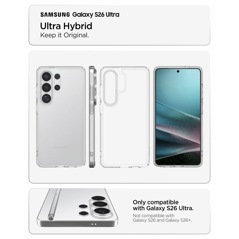 Futrola za Samsung Galaxy S26 Ultra S948, Spigen, Ultra Hybrid, Prozirna ACS10677